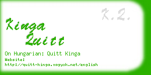 kinga quitt business card